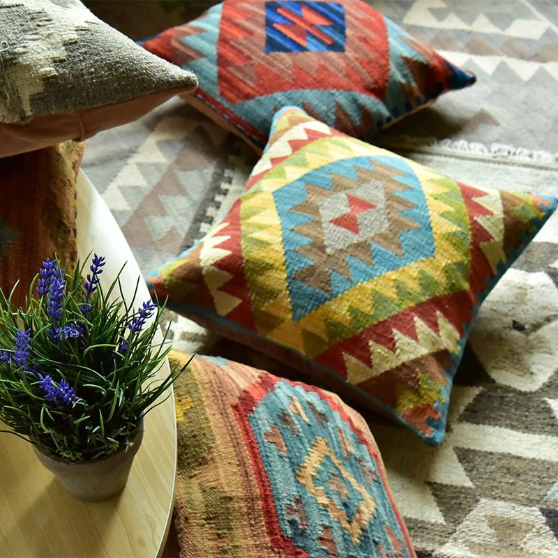 Bắc Âu Hình Học Bohemian Boho Dân Tộc Thủ Công Lông Cừu Duy Nhất Kết Cấu Sô Pha Đệm Tựa Vỏ Gối