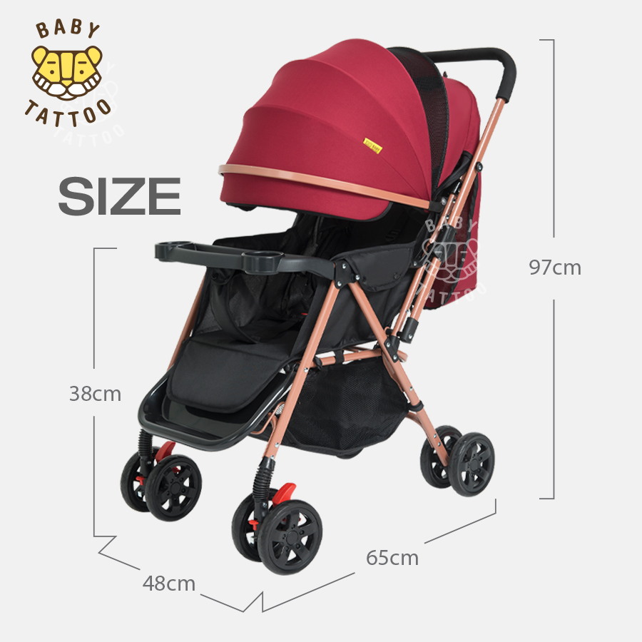 Xe đẩy em bé 2 chiều Baby Tattoo Duke