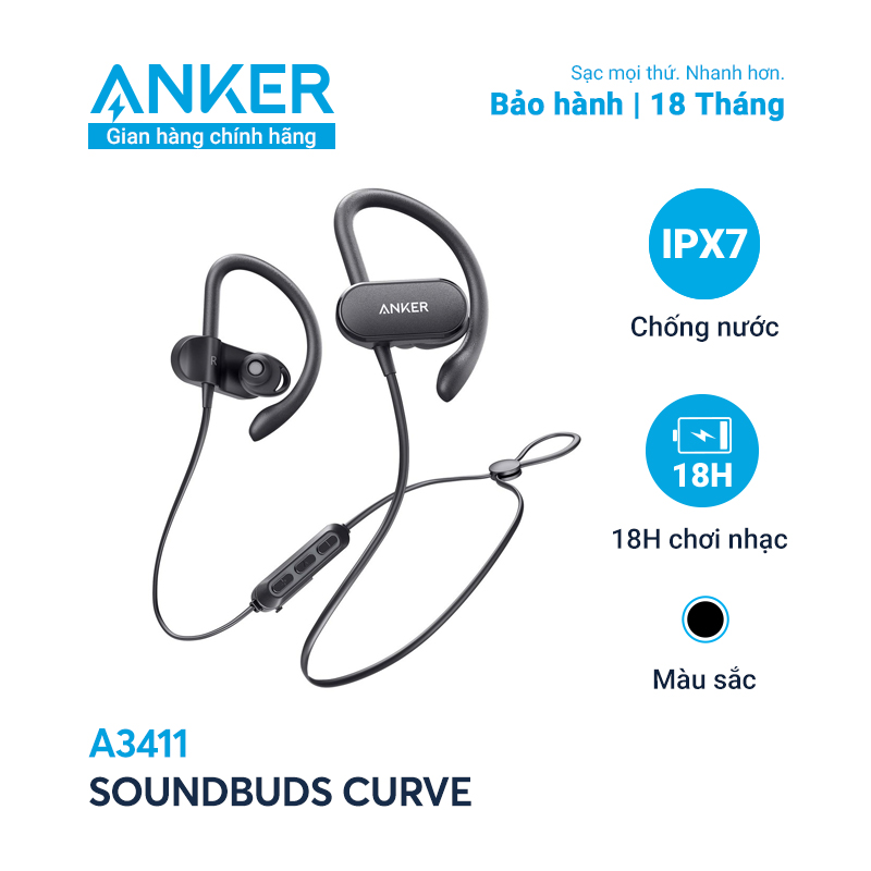 Tai nghe nhét tai ANKER SoundBuds Curve