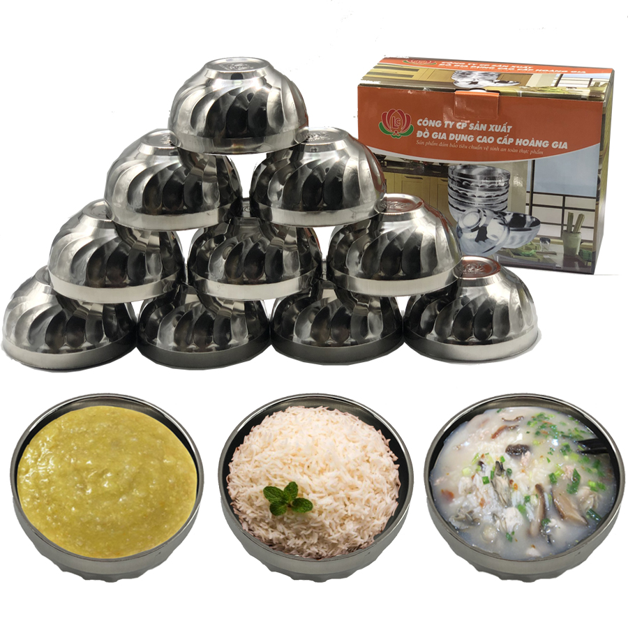 Chén inox Hoàng Gia cách nhiệt xoắn
