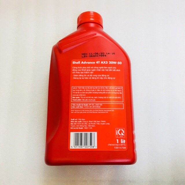 NHỚT SHELL ADVANCE AX3 20W-50 1L