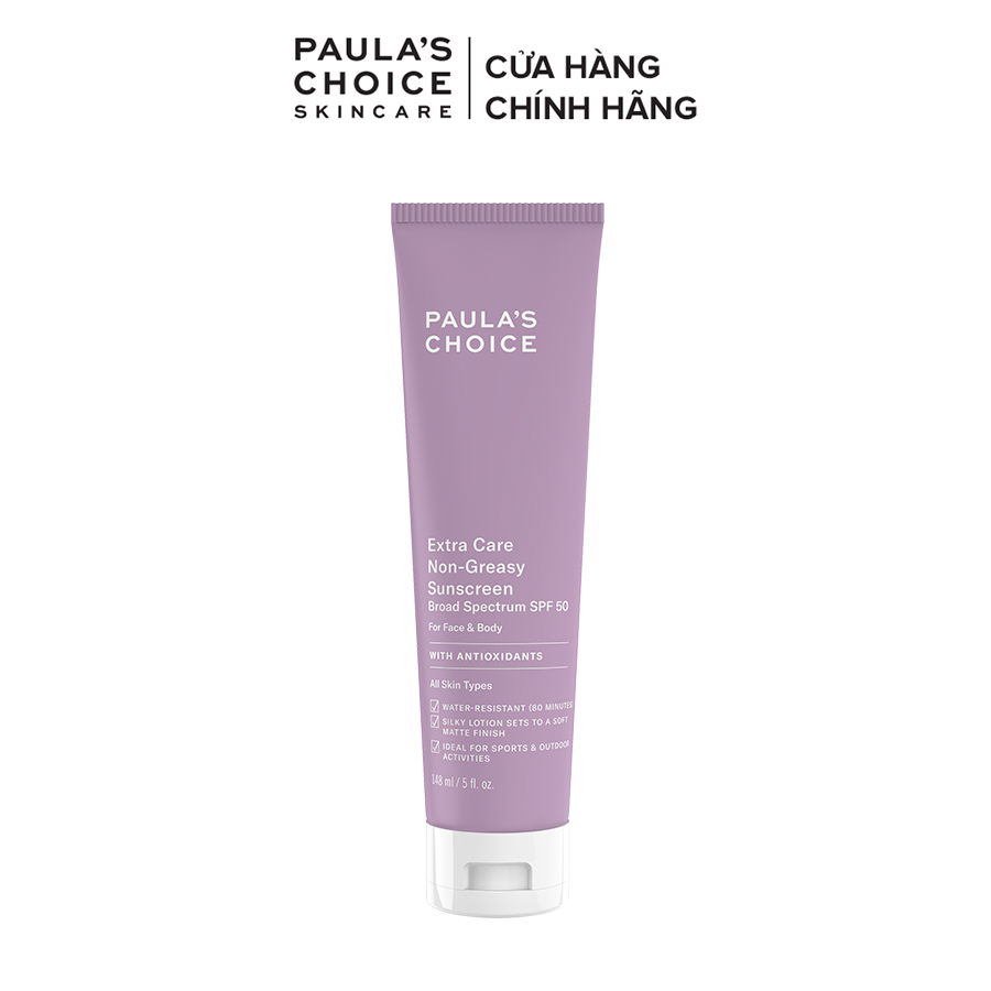 Kem Chống Nắng Siêu Chịu Nước Paula's Choice Extra Care Non-Greasy Sunscreen SPF50 148ml