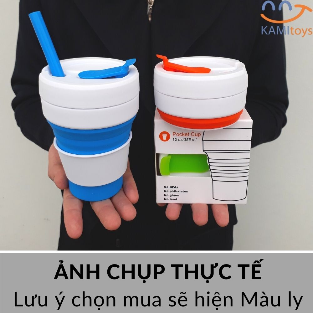 Bình Nước Gấp Gọn Silicone 350ml