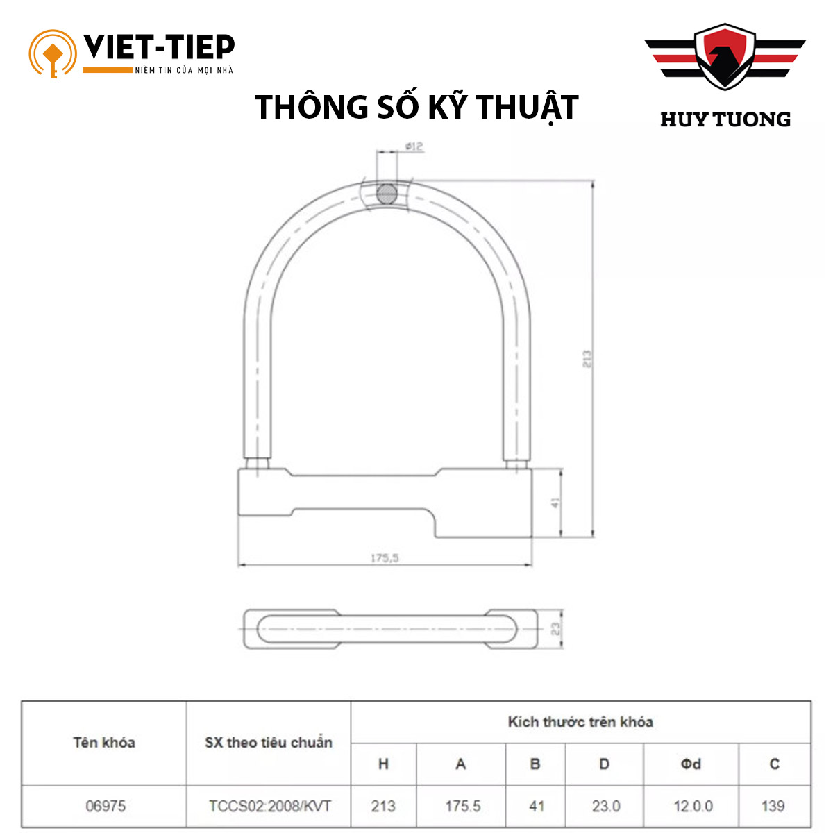 Khóa xe máy Việt Tiệp 06975