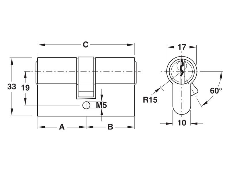 Ruột khóa Hafele 916.96.015