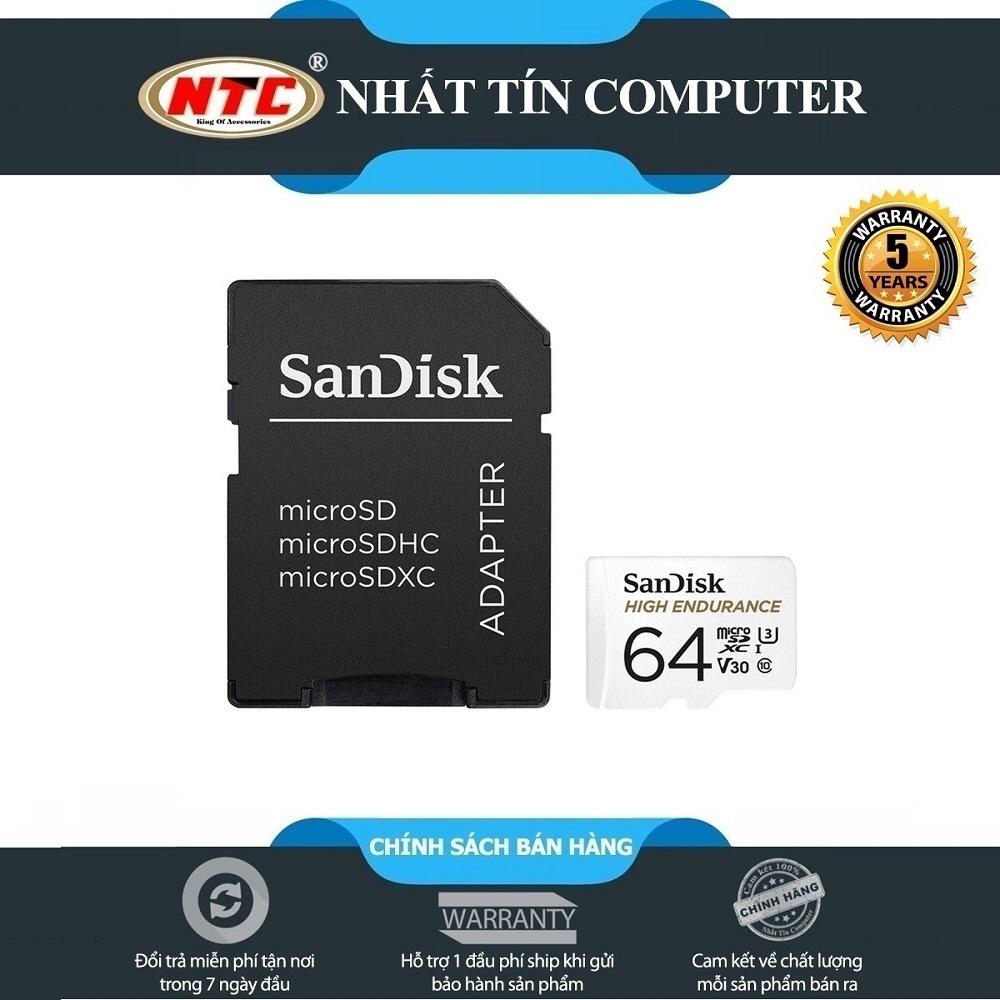 Thẻ Nhớ MicroSDXC SanDisk High Endurance Video Monitoring 64GB