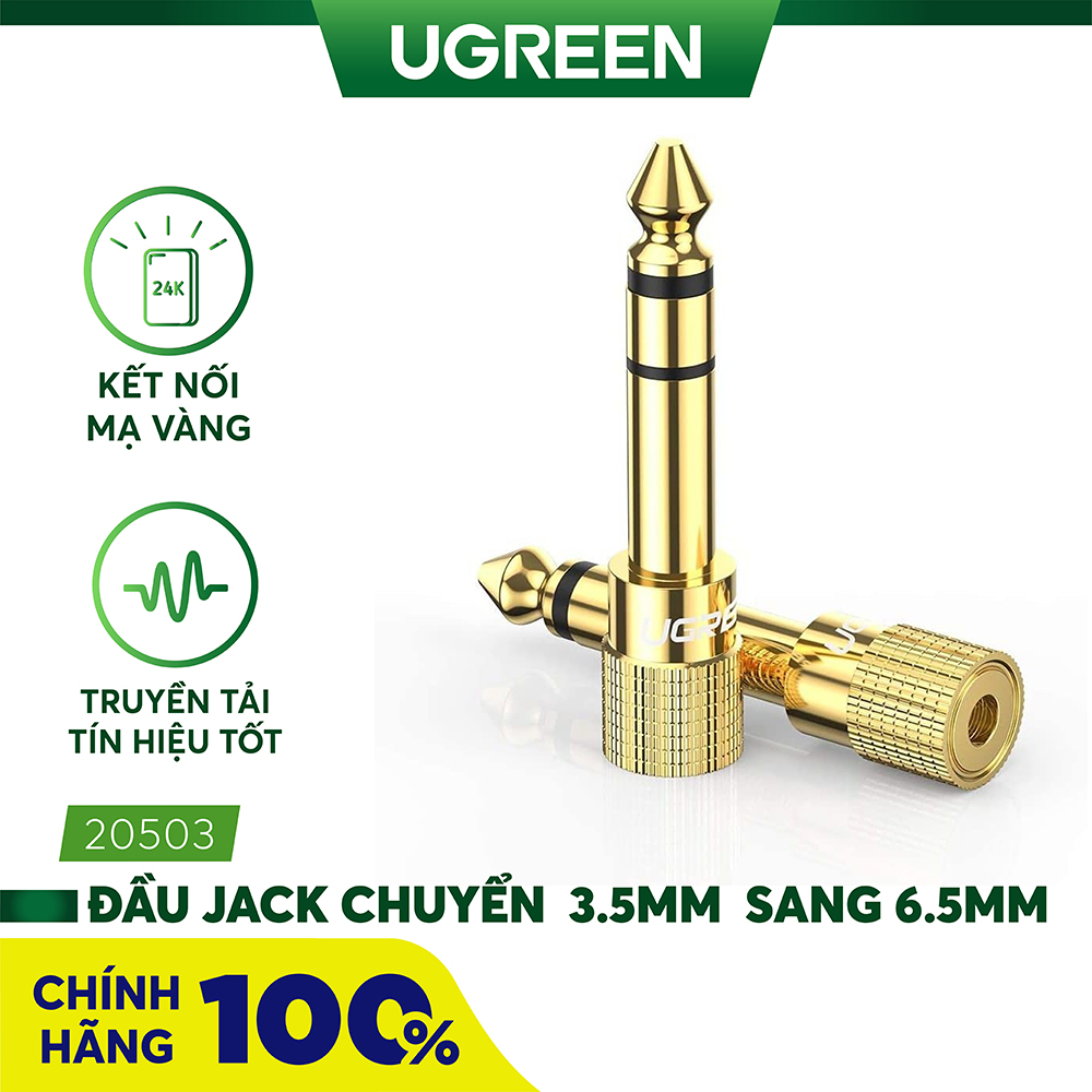 Jack chuyển âm thanh 6.5mm to 3.5mm Ugreen 20503