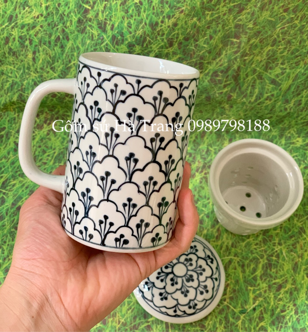 Cốc gốm sứ Bát Tràng 350ml