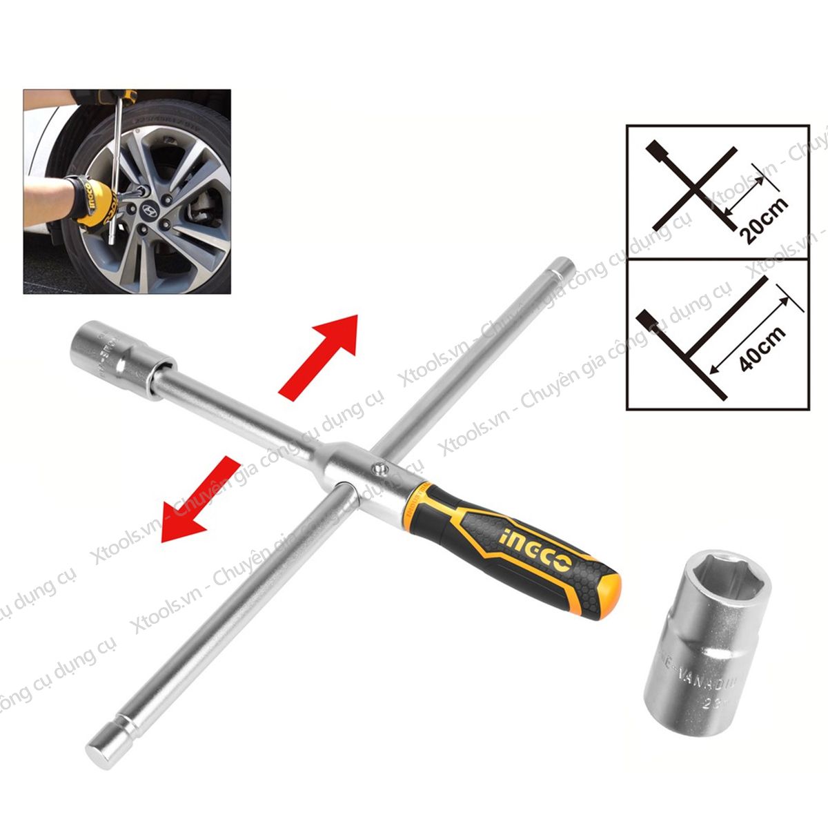 TẮC KÊ CHỮ THẬP INGCO HRCW40231