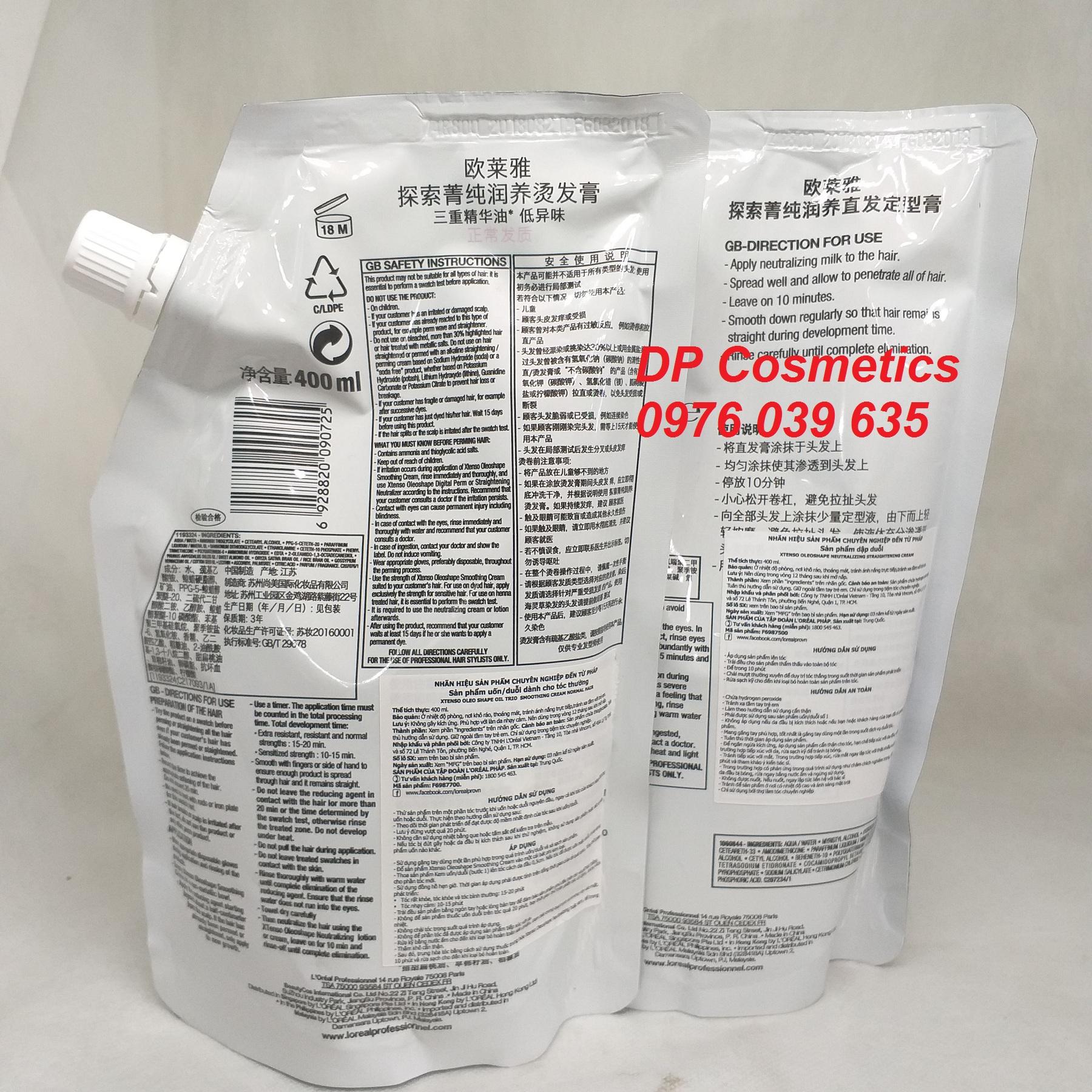 Bộ 2 thuốc duỗi tóc L’oreal X-tenso 400mlx2