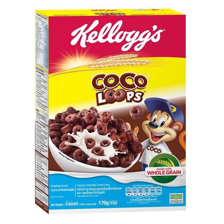 Bột ngũ cốc Kellogg's Coco Loops 170g