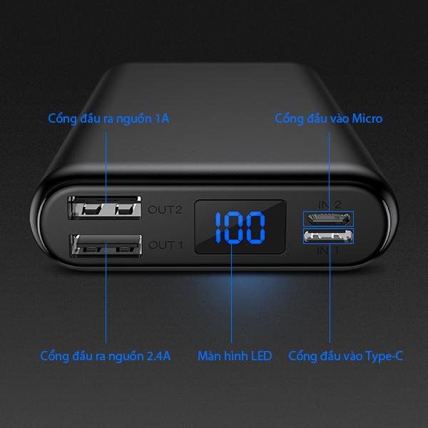 Sạc Dự phòng Vivan VPB-H15 15000mAh