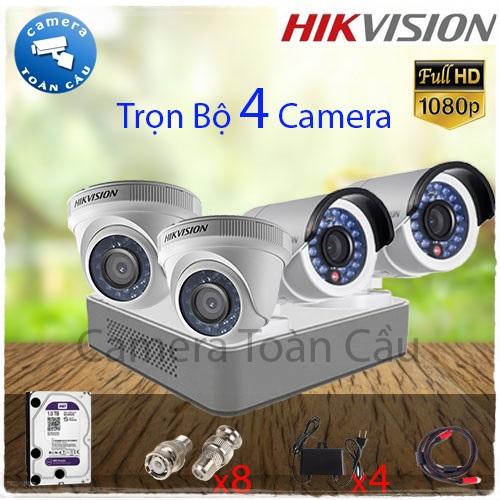 Bộ camera Hikvision DS2CE56D0T-IRP + DS-2CE16D0T-IRP +DS-7104HGHI-F1