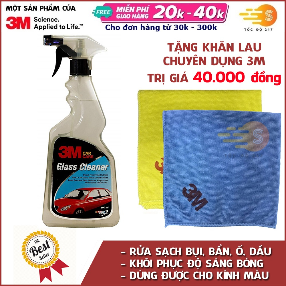 Nước lau kính đặc biệt cho ôtô 3M 3M-GL500 500ml