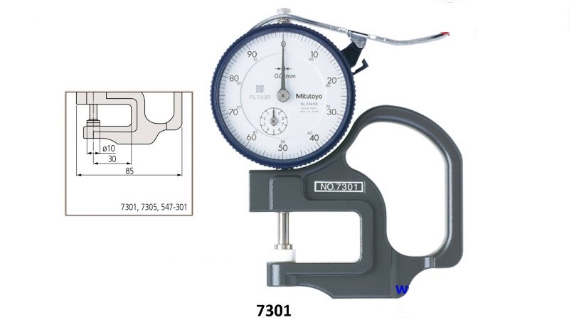 Đồng hồ đo độ dày Mitutoyo 7301