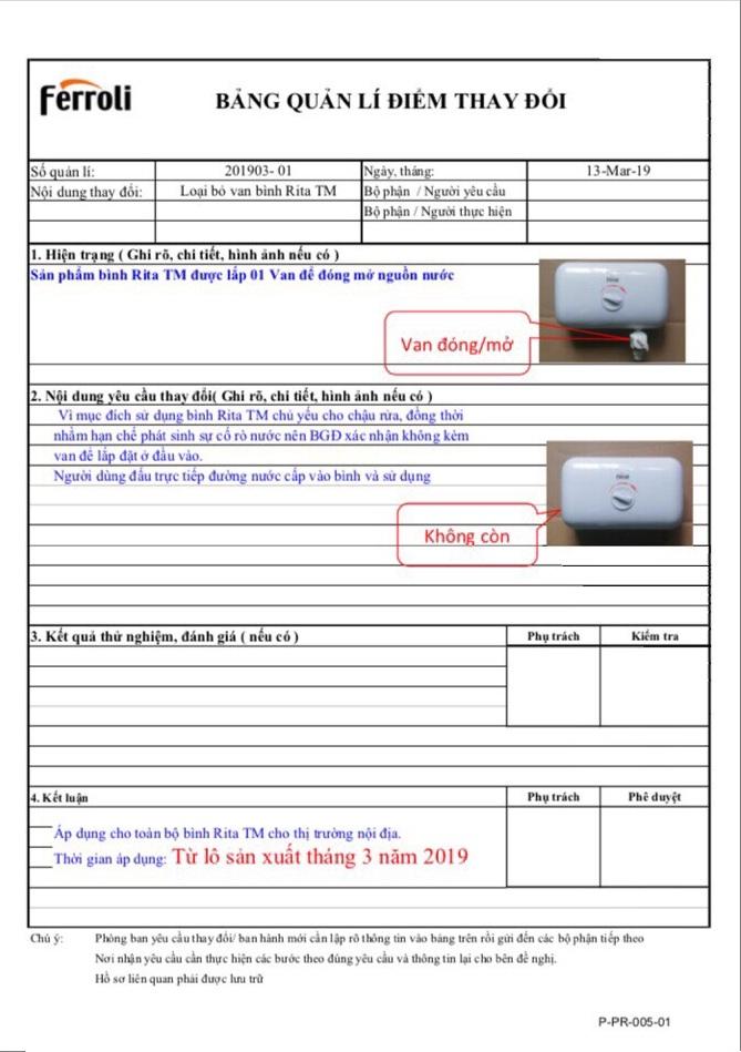 Bình nước nóng Ferroli Rita FS 4.5TM