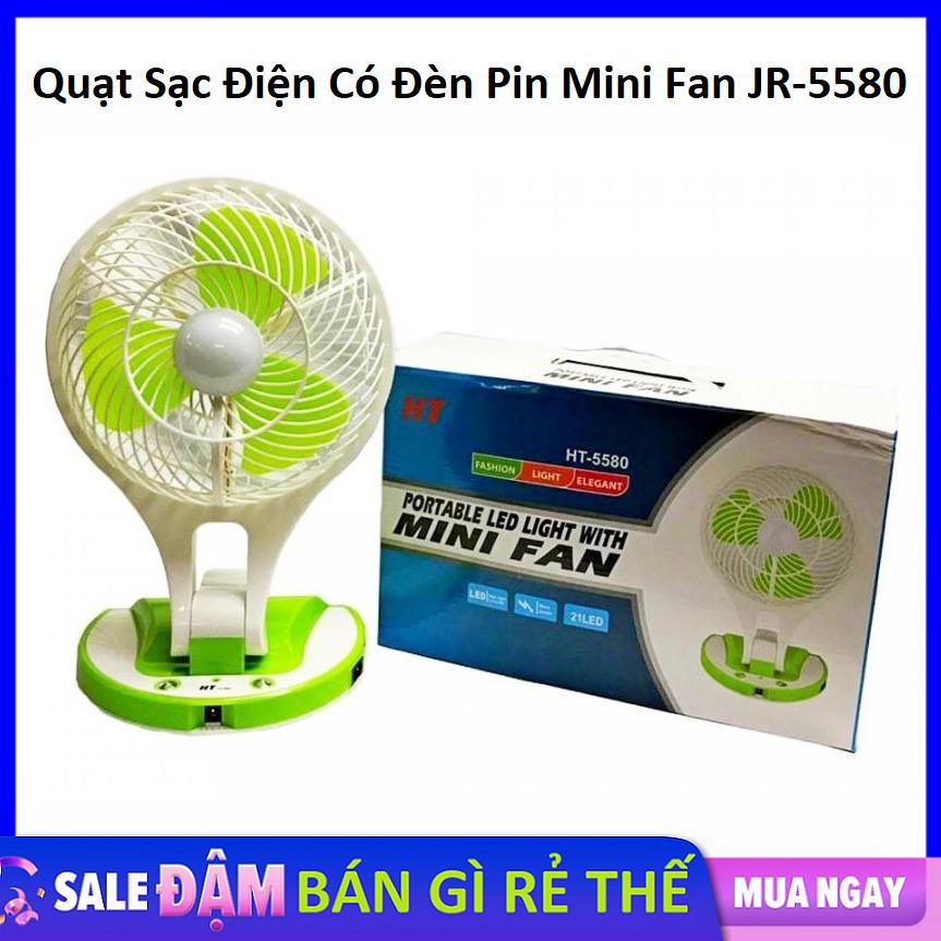 QUẠT SẠC TÍCH ĐIỆN ĐỂ BÀN JR-5580