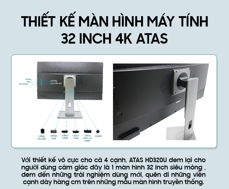 Màn Hình Máy Tính Atas HD320U 32inch