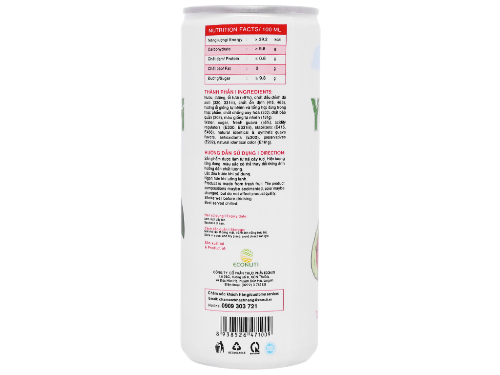 Nước ép ổi Yooh 240ml lốc 6 lon