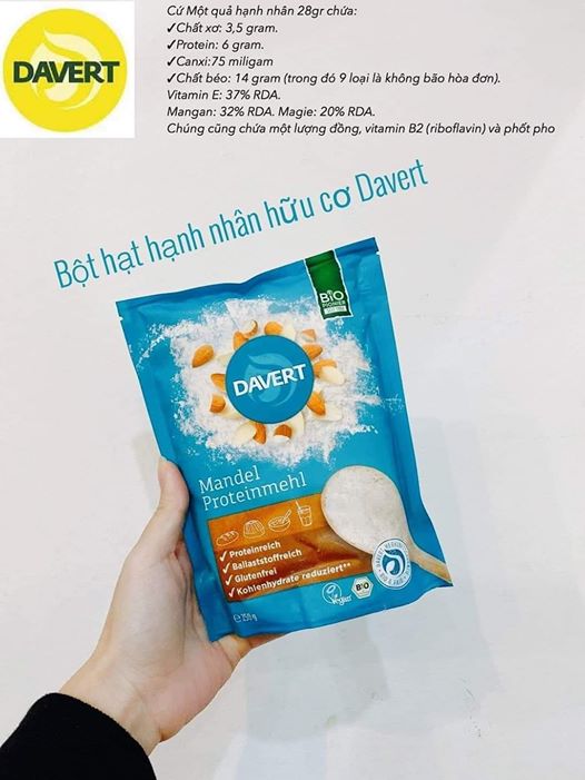 Bột hạnh nhân hữu cơ Davert (250g/200GR)