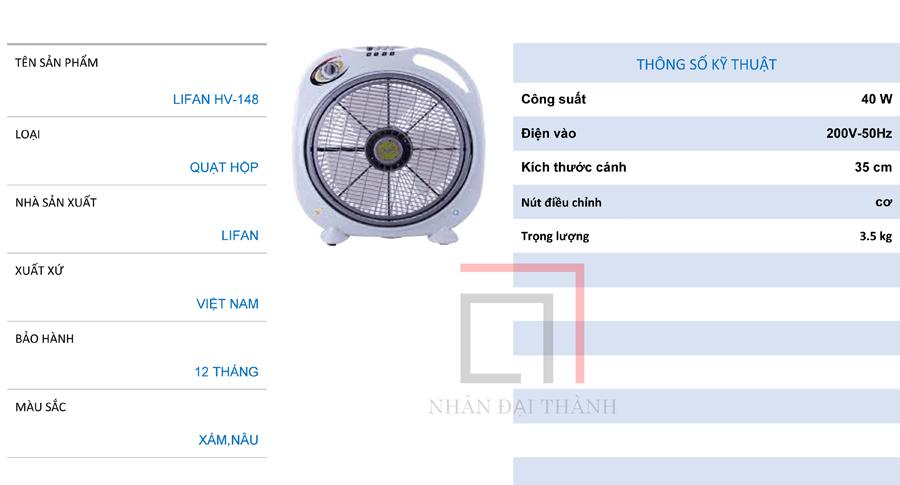 Quạt Hộp LIFAN HV-148