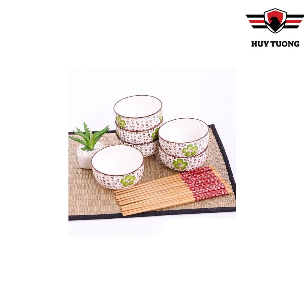 Bộ 6 chén đũa hoa văn Nhật VDS-1137