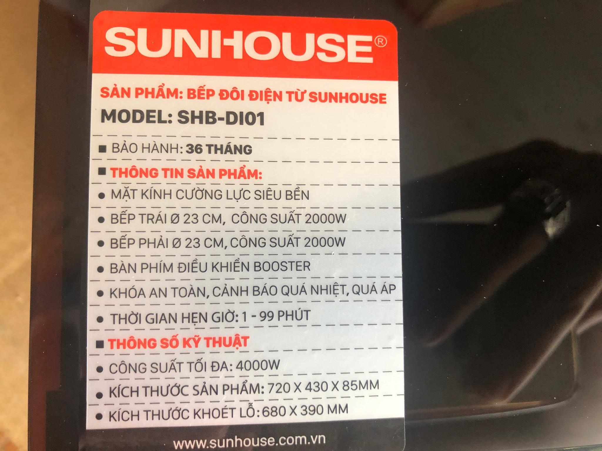 Bếp điện từ Sunhouse SHBDI01