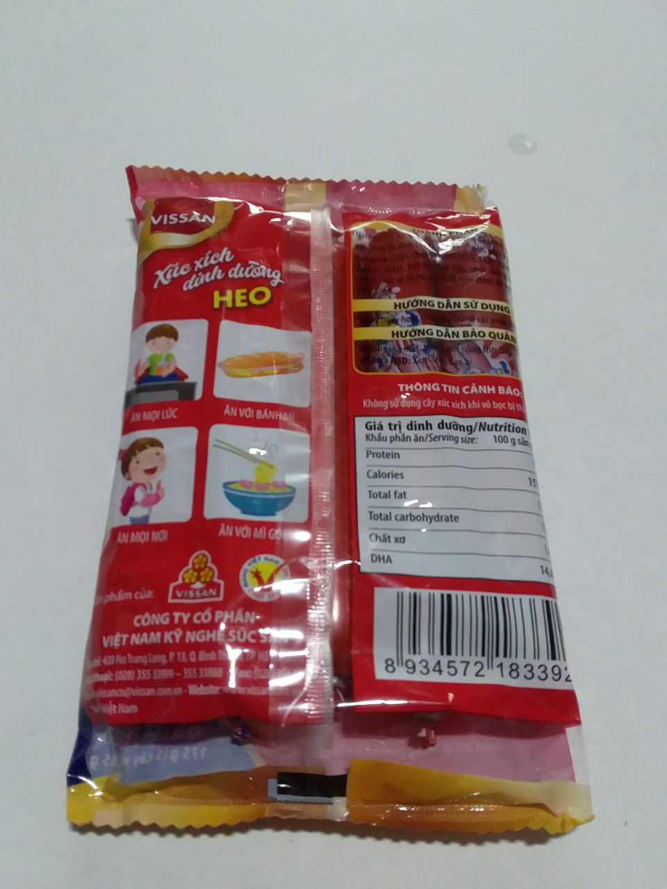 Xúc xích heo Vissan  175g (gói 5 cây x 35g)