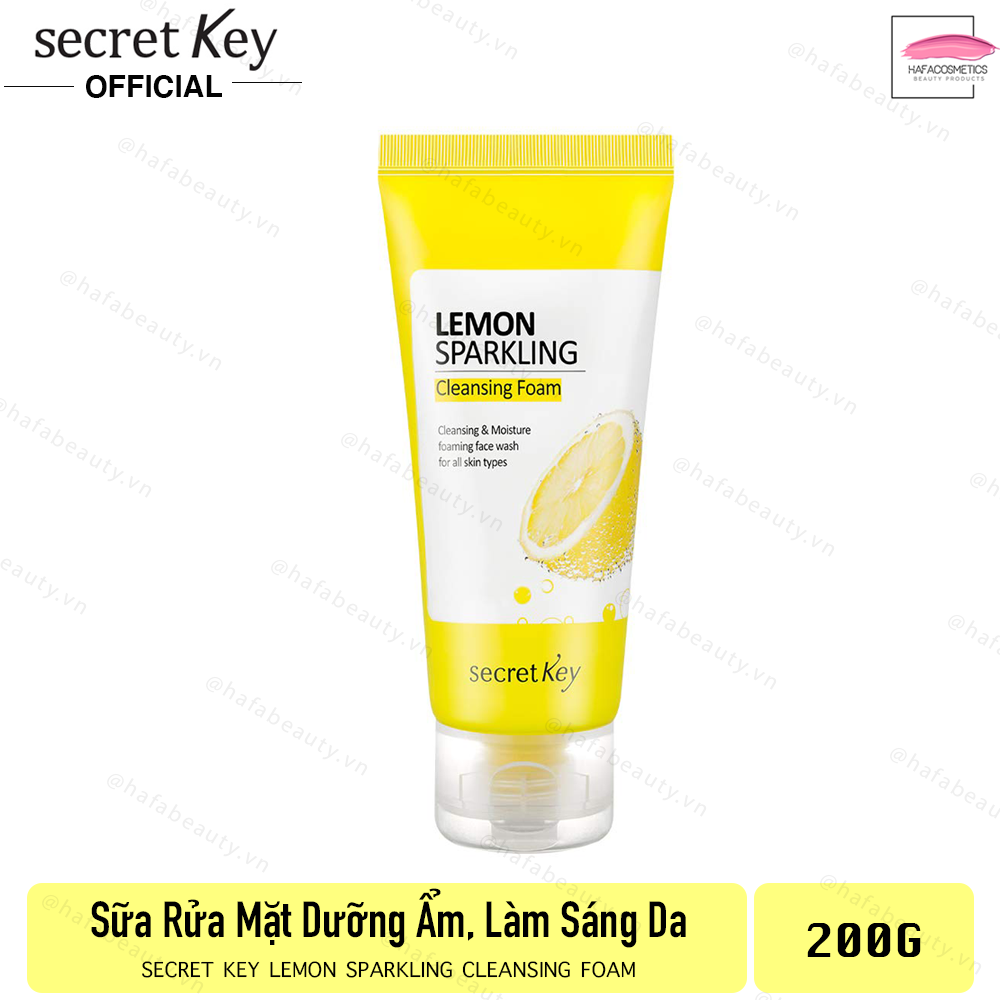 Sữa rửa mặt dưỡng trắng sáng da chiết xuất chanh tươi Secret Key Lemon Sparkling Cleansing Foam 120g