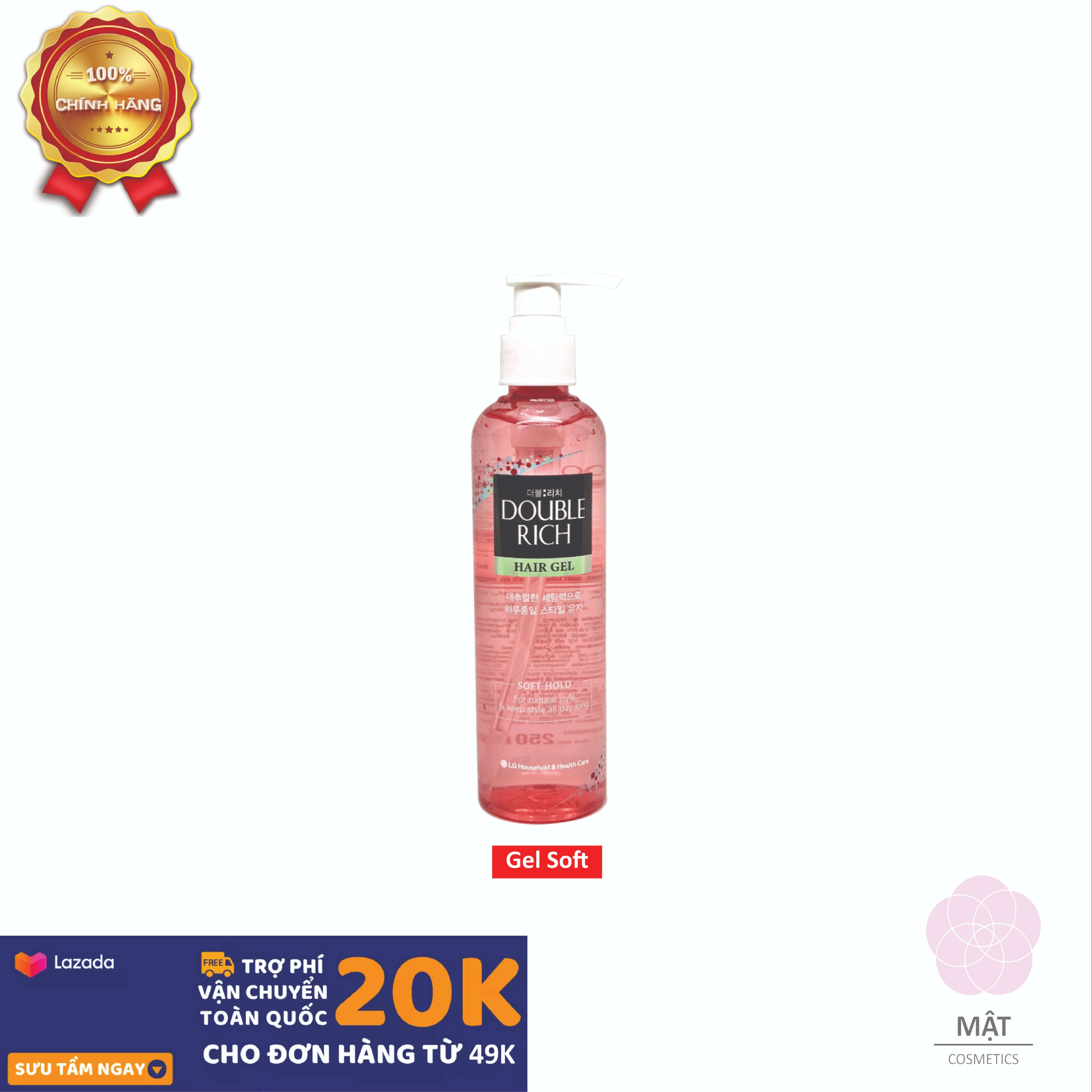 Gel Dưỡng Tóc Giữ Nếp Tóc Thẳng Double Rich Soft Hold 250ML