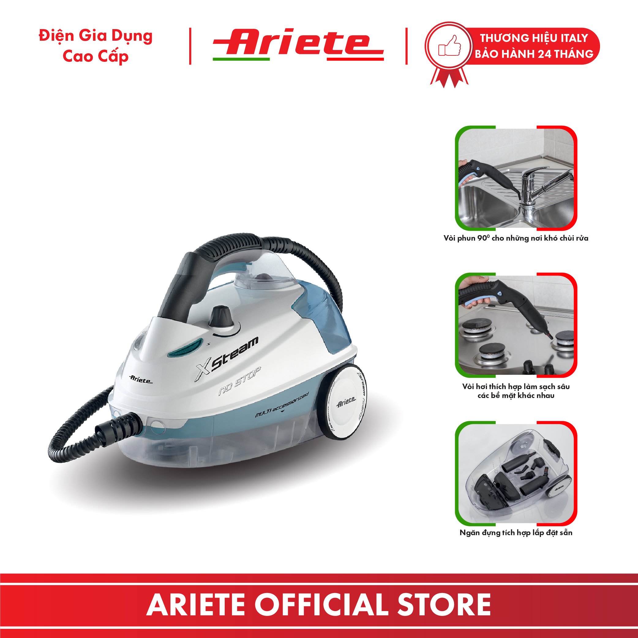 MÁY VỆ SINH HƠI NƯỚC ARIETE MOD 4147