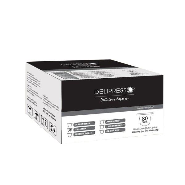 Cà phê Delipresso Italiano 80 viên x 6g