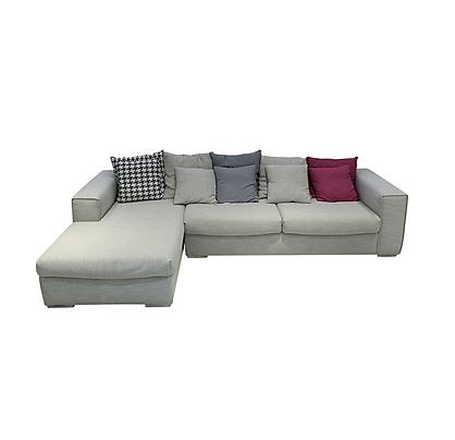 Sofa vải chữ L góc phải Juno Parasso 175 x 288 x 71 cm