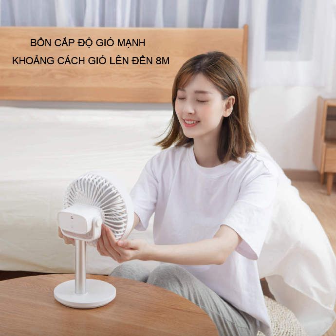 QUẠT MINI TÍCH ĐIỆN JISULIFE F7A