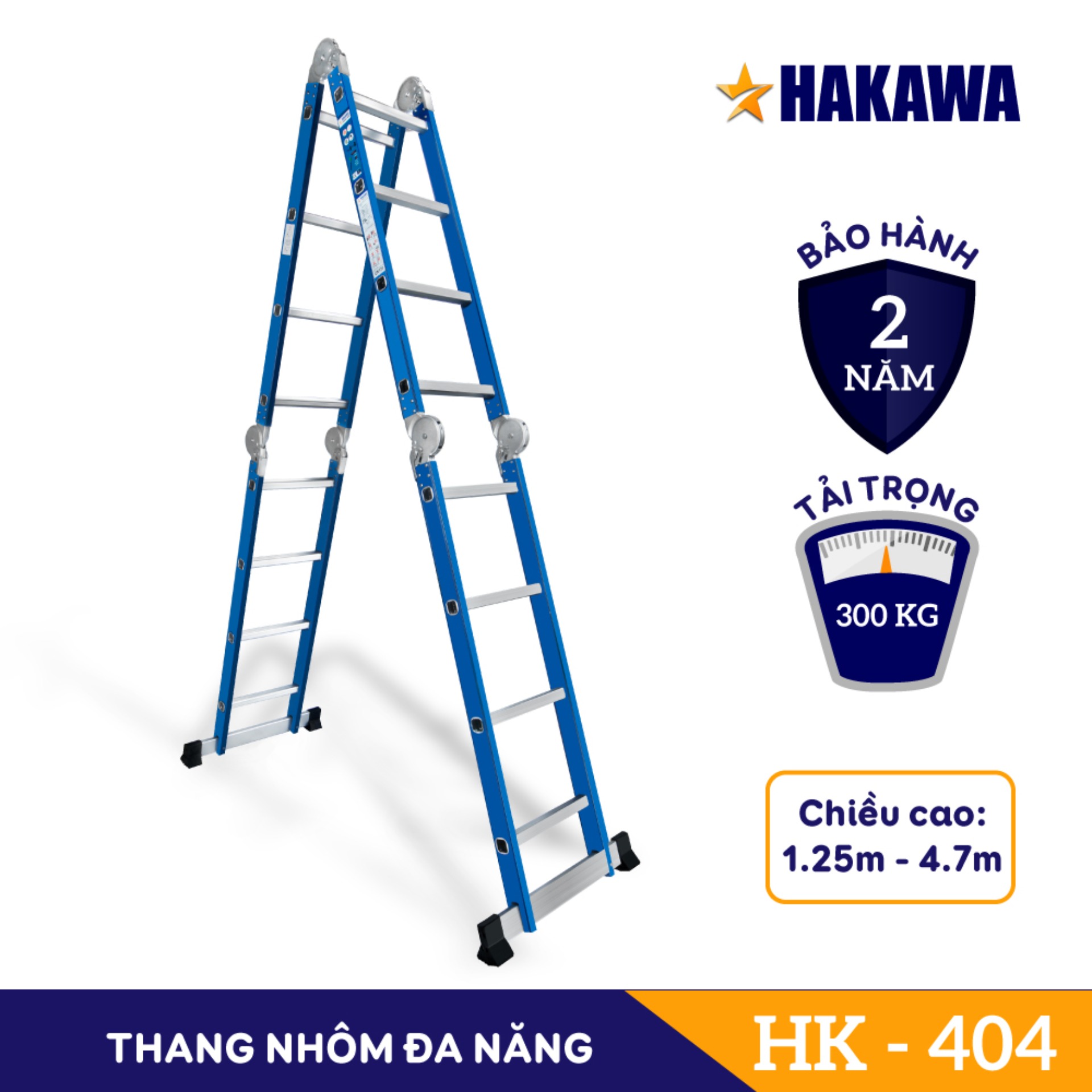 Thang nhôm gấp đa năng HAKAWA HK404