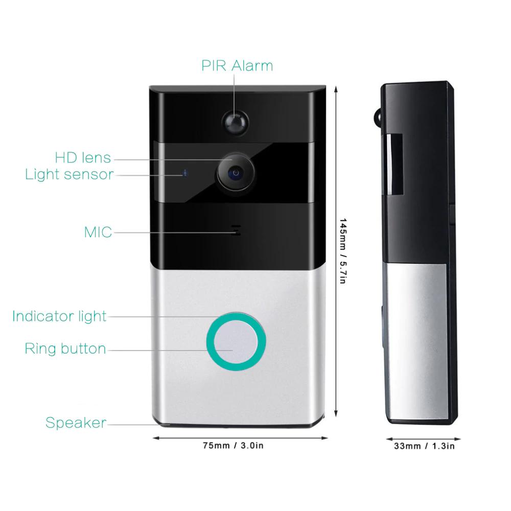 Camera Chuông Cửa Wifi Elitek ED08 720P