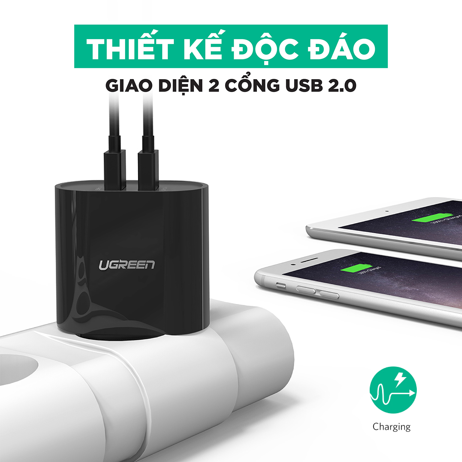 Củ sạc cho điện thoại, máy tính bảng Ugreen 20383