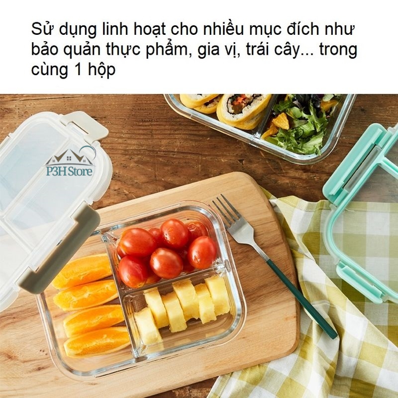 HỘP THỦY TINH 2 NGĂN LOCK&LOCK LLG457