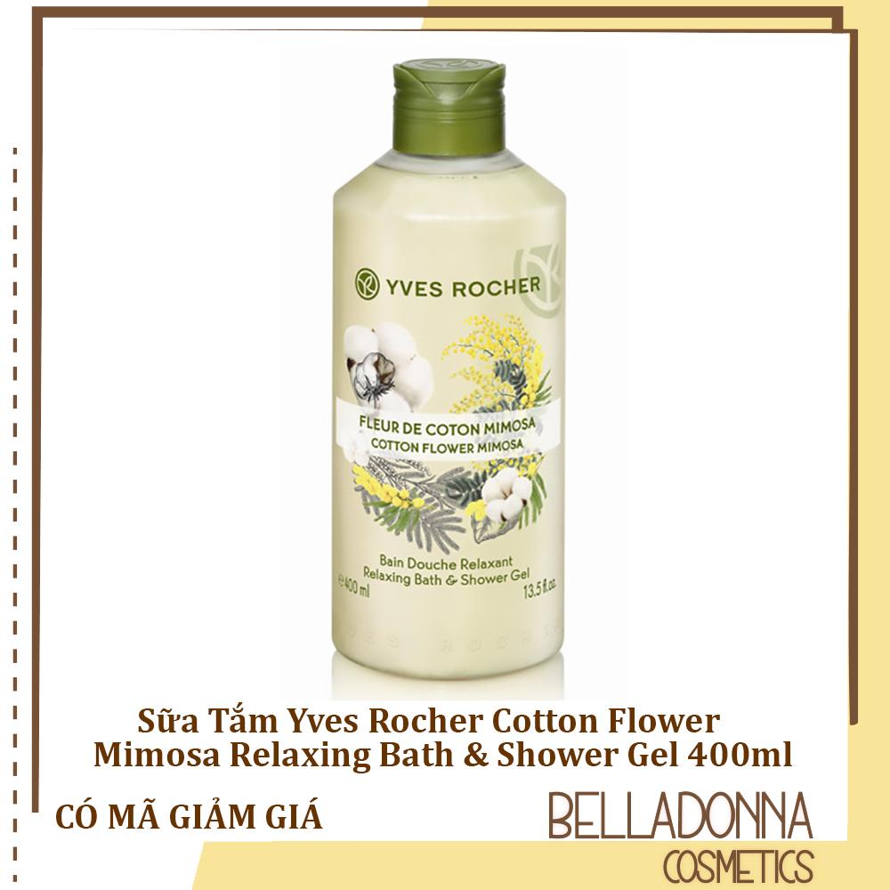 Gel Tắm Yves Rocher Cotton Flower Mimosa Relaxing Bath & Shower Gel 400ml