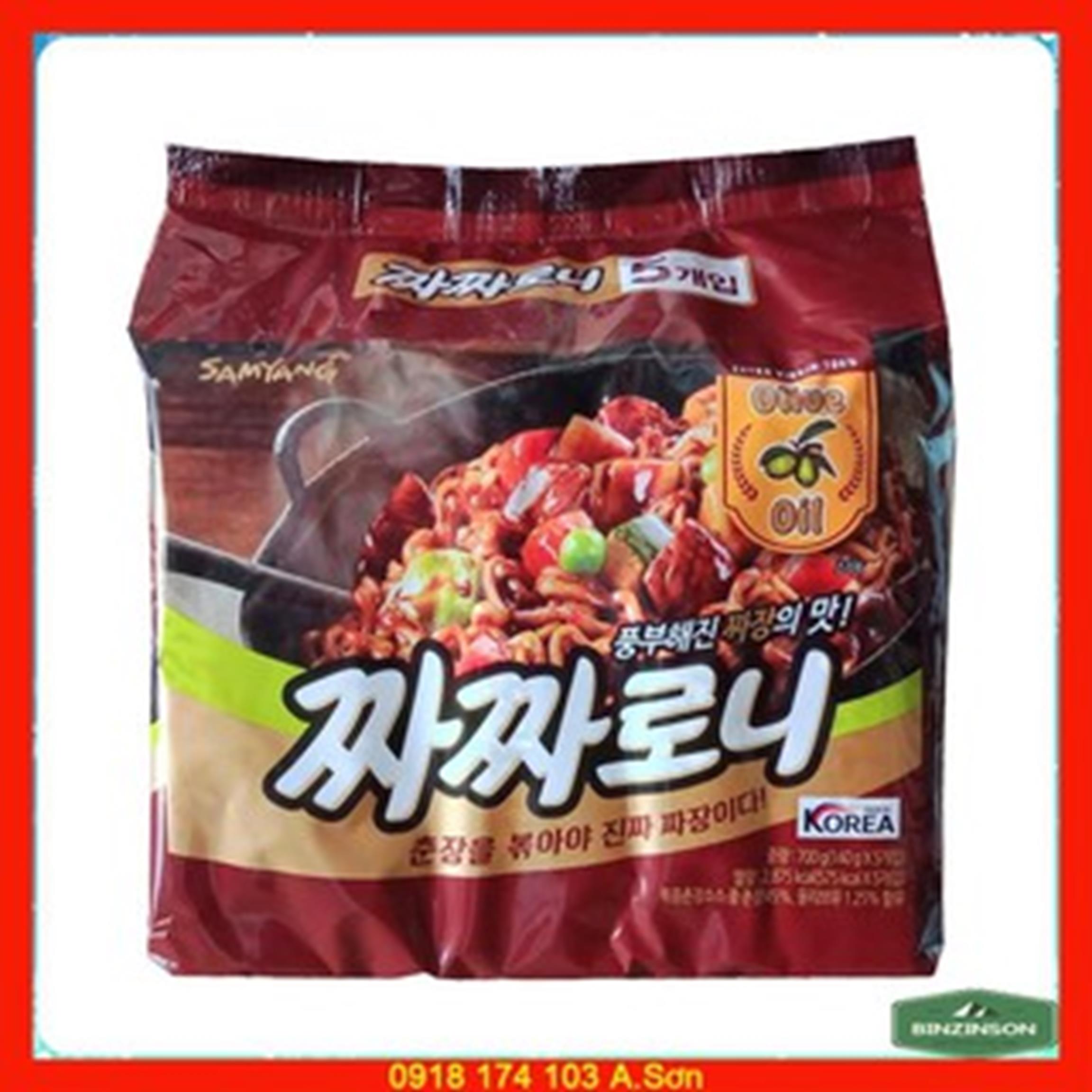 Mì trộn tương đen Samyang 140g combo 15 gói