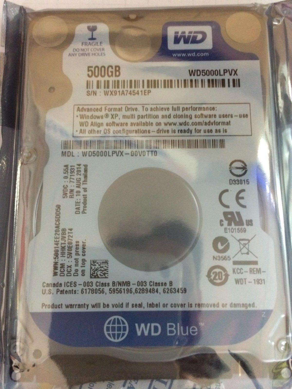 Ổ cứng HDD Western 500GB - WD5000BPVT/WD5000LPVX