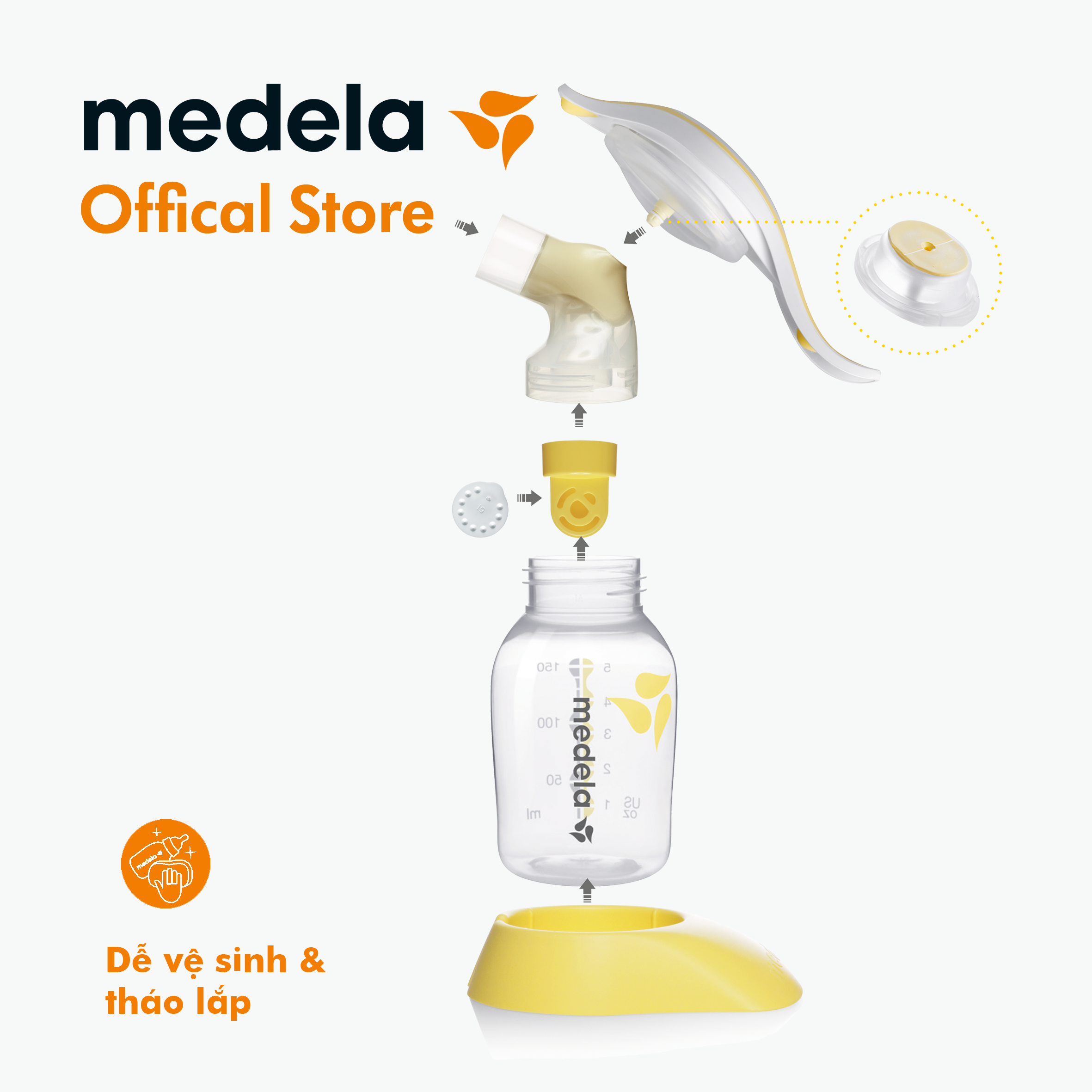 Máy hút sữa Medela Harmony - bằng tay