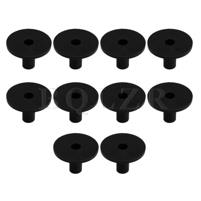2.8x2.6cm Plastic Cymbal Sleeves with Flange Base Set of 10 Black