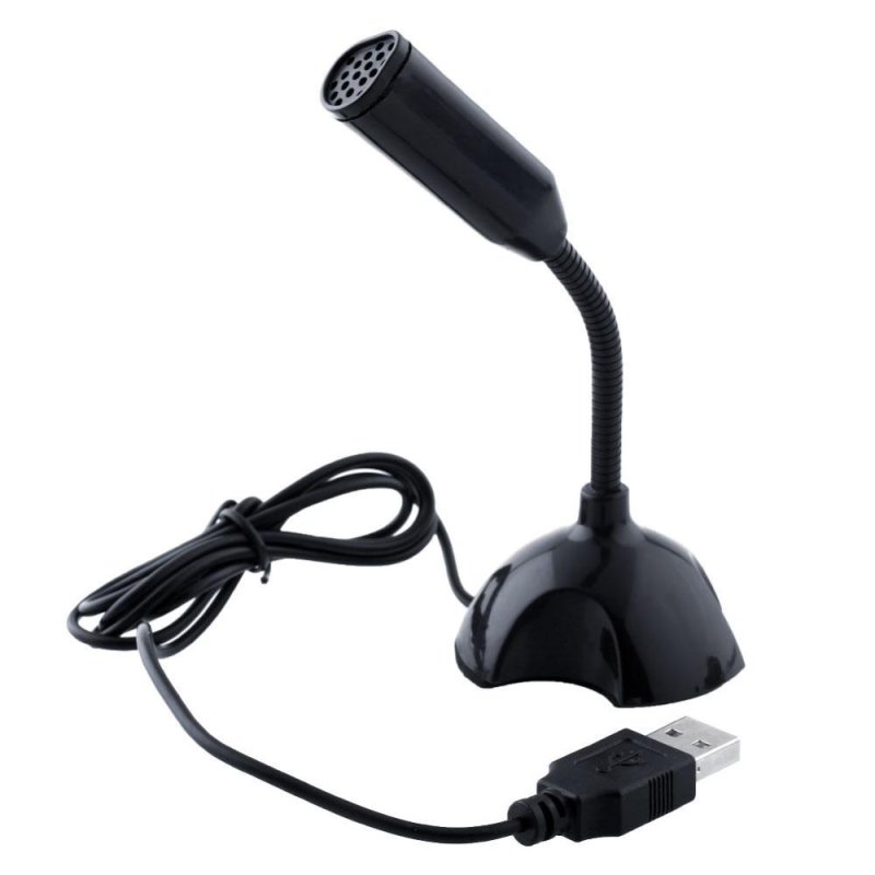 USB Stand Instrument Mic Microphone for PC Tablet Black Studio Speech - intl