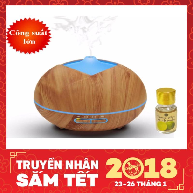Bảng giá Máy khuếch tán tinh dầu dung tích 300ml có chế độ hẹn giờ dành cho phòng dưới 40m2 tặng 10ml tinh dầu chanh Ngọc Tuyết