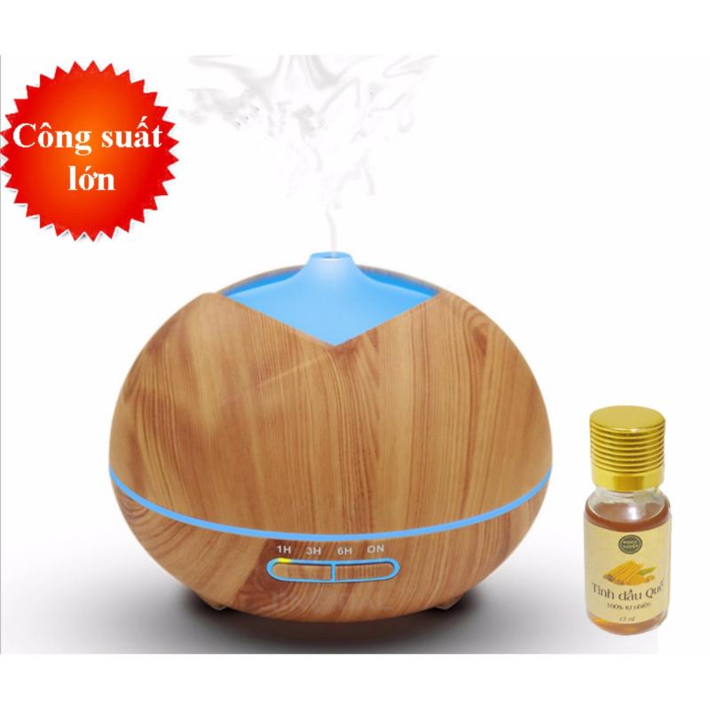 Bảng giá Máy khuếch tán tinh dầu dung tích 300ml có chế độ hẹn giờ phu tầm 7-8 tiếng danh cho phòng dưới 40m2tặng 10ml tinh dầu quế Ngọc Tuyết