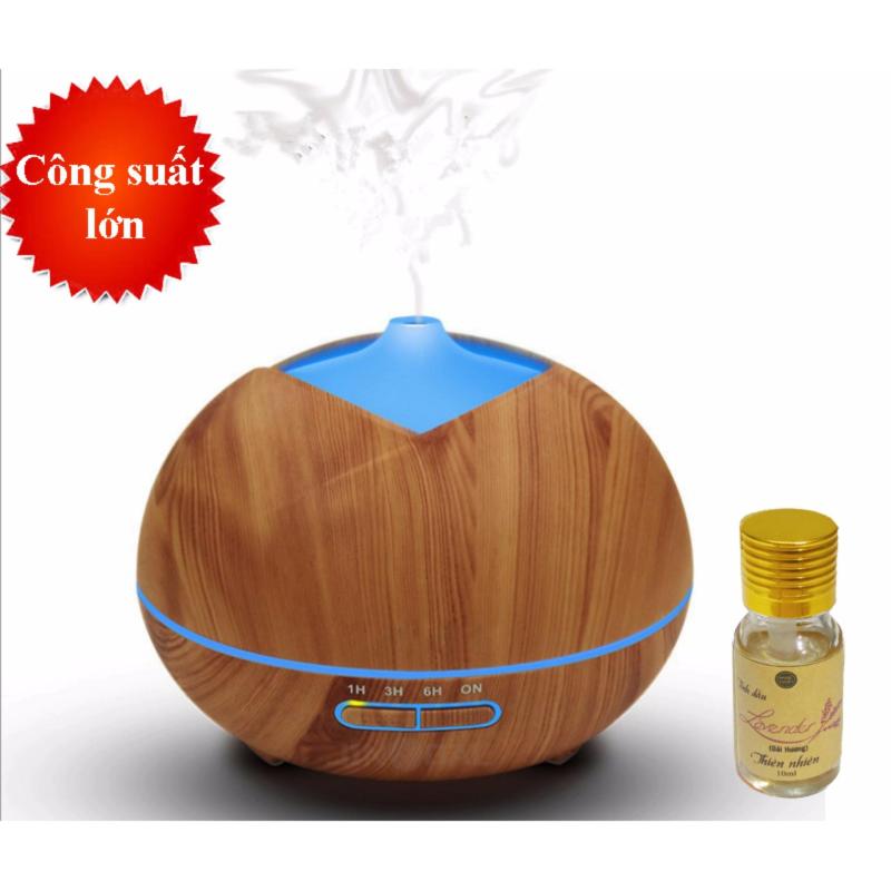 Bảng giá Máy khuếch tán tinh dầu búp vàng dùng khử mùi dung tích 300ml có chế độ hẹn giờ phun tầm 7-8 tiếng tặng 10ml tinh dầu oải hương Ngọc Tuyết