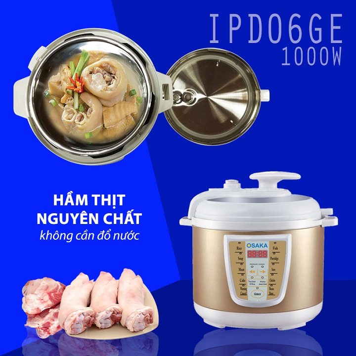 Nồi áp suất điện tử Osaka IPD-06GE 6L