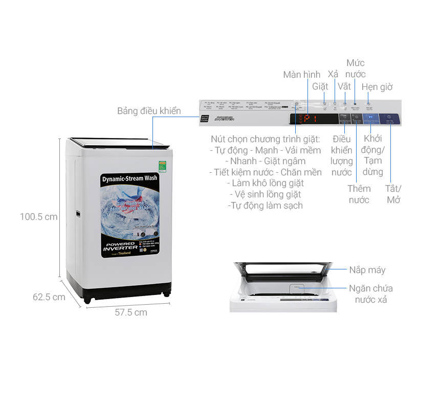 Máy giặt Hitachi SF-120XAV 12kg