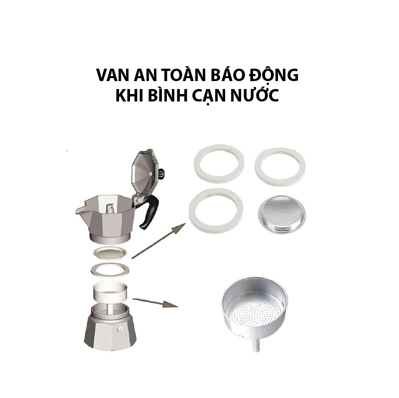 Bình pha cà phê Bialetti 990001162 3 cup